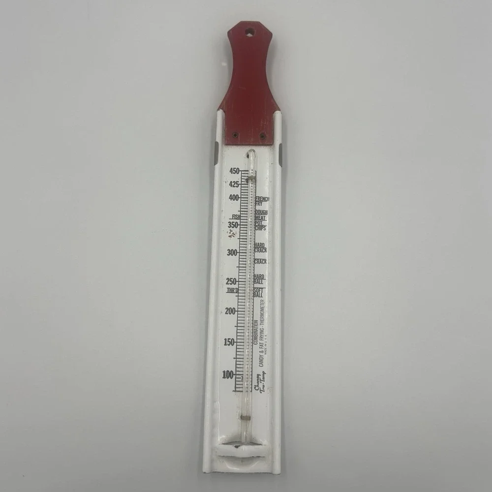 Vintage Charney Tru-Temp Deep‎ Fat Frying Candy Thermometer Made In USA